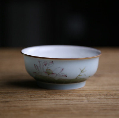 景德镇陶瓷雕刻风汝窑功夫茶具