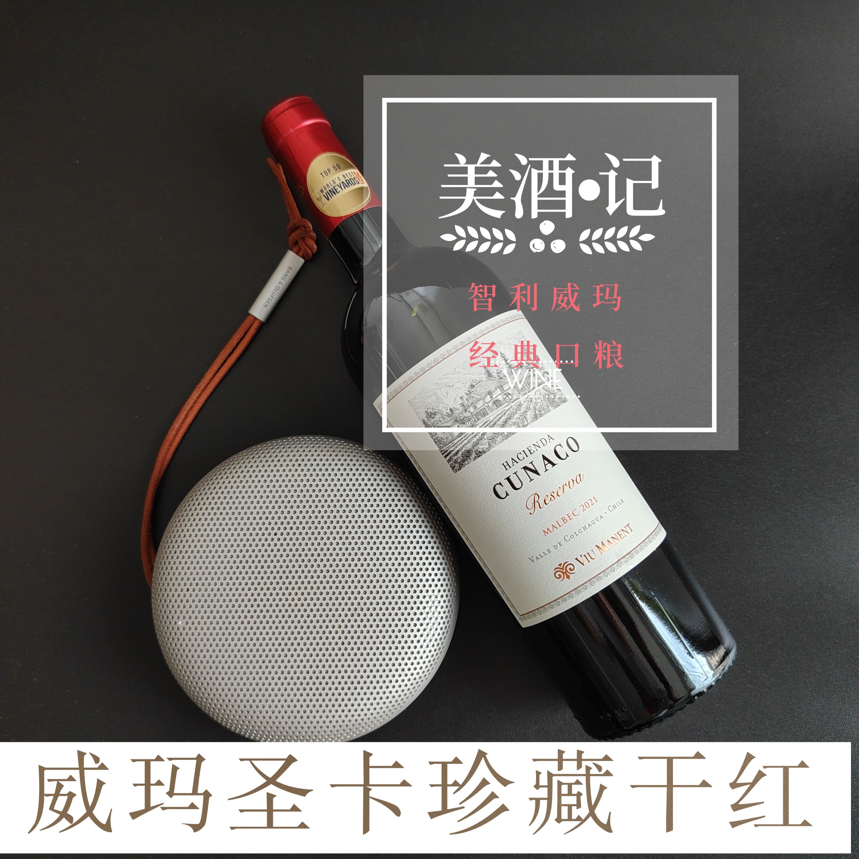 智利十八罗汉酒庄威玛酒庄经典马尔贝克口粮珍藏圣卡干红2021年份