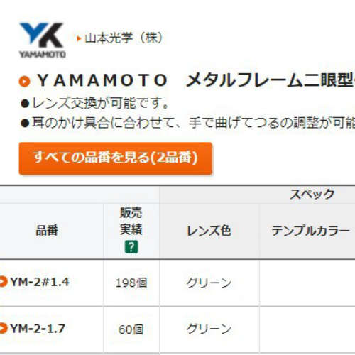 森川贸易日本山本光学YAMAMOTO遮光眼镜\tYW-2400 遮光度 #4