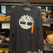 纯棉休闲印花打底圆领T恤衫 美国添柏岚TIMBERLAND天伯伦男士 长袖