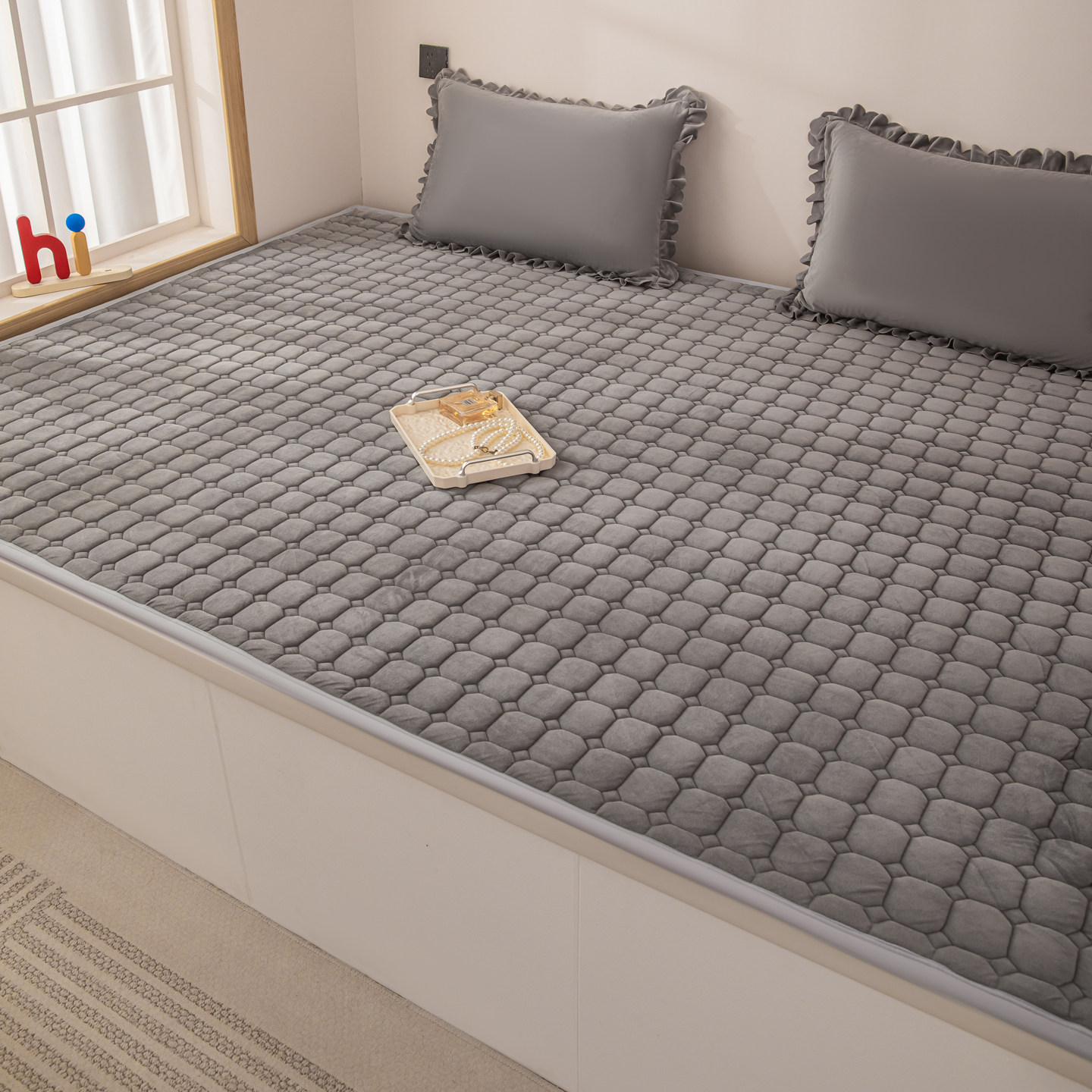 冬季宝宝绒床褥柔软型住校床垫榻榻米垫子加棉防滑床盖农村火炕单,床上用品,床盖,淘宝优惠券,粉丝福利购,淘宝优惠卷