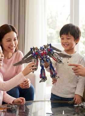 布鲁可变形金刚汽车人积木人超越版传奇飞翼擎天柱Optimus男孩礼