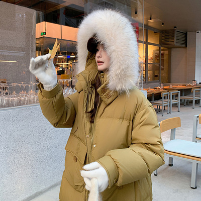 2025新款冬装韩版长款胖妹妹300斤特大码羽绒服加厚外套253