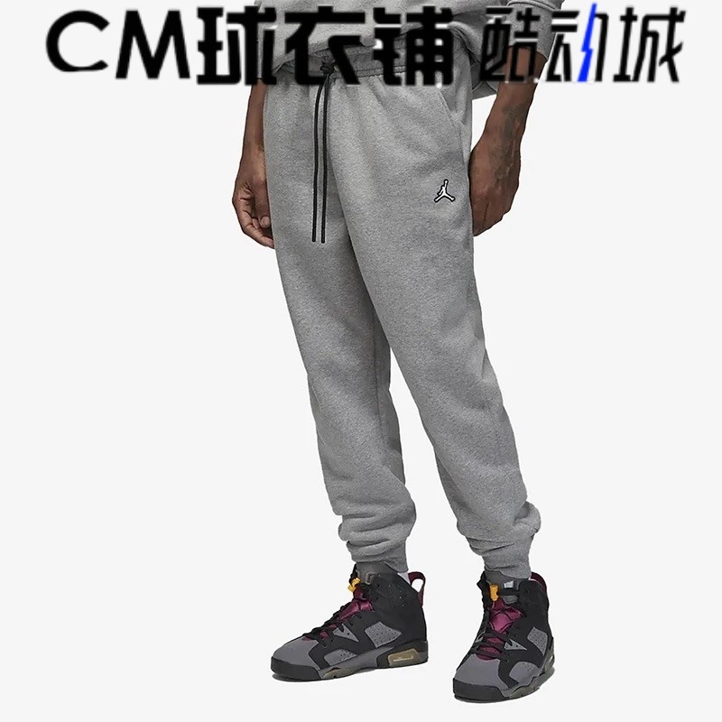 JORDAN男子针织加绒保暖束脚长裤