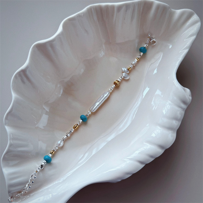 纯银14K包金天然珍珠小众手链女