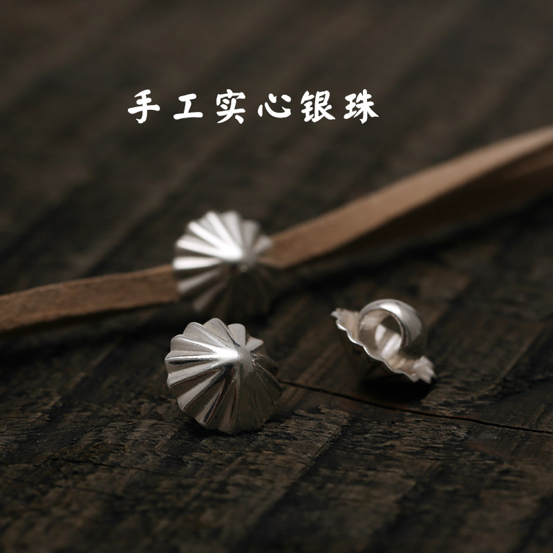 纯银手工制作银锁珠自产自销