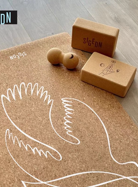 SIGEDN软木瑜伽砖高密度实木环保艾扬格砖块舞蹈拉伸专用辅助工具