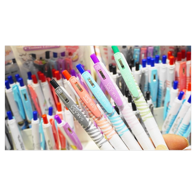 日本zebra斑马中性笔水粉条纹限定款JJ15按动式SARASA黑色笔0.5mm