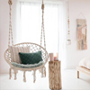 ins Hand-knitted tassels Cotton rope Swing Lifts a living room balcony leisure time Homestay indoor Hanging basket Wicker chair Cradle