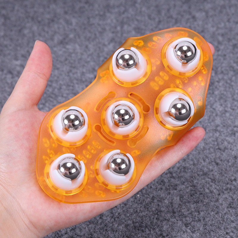 滚轮七珠按摩器头部腿部全身小腿肌肉通淋巴按摩滚珠刷经络刷