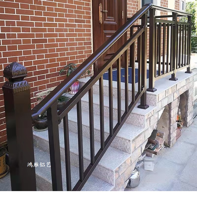南京室外铝合金阳台护栏楼梯扶手家用栏杆定制铝艺玻璃露台围栏