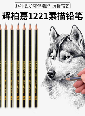 德国辉柏嘉素描铅笔2比绘图制图2B/4B/6B/8B/HB学生书写绘画铅笔
