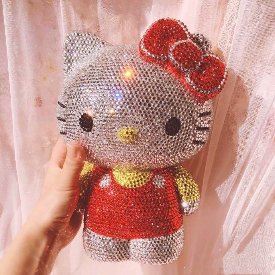 凯蒂猫满钻制作kt猫手工diy钱罐