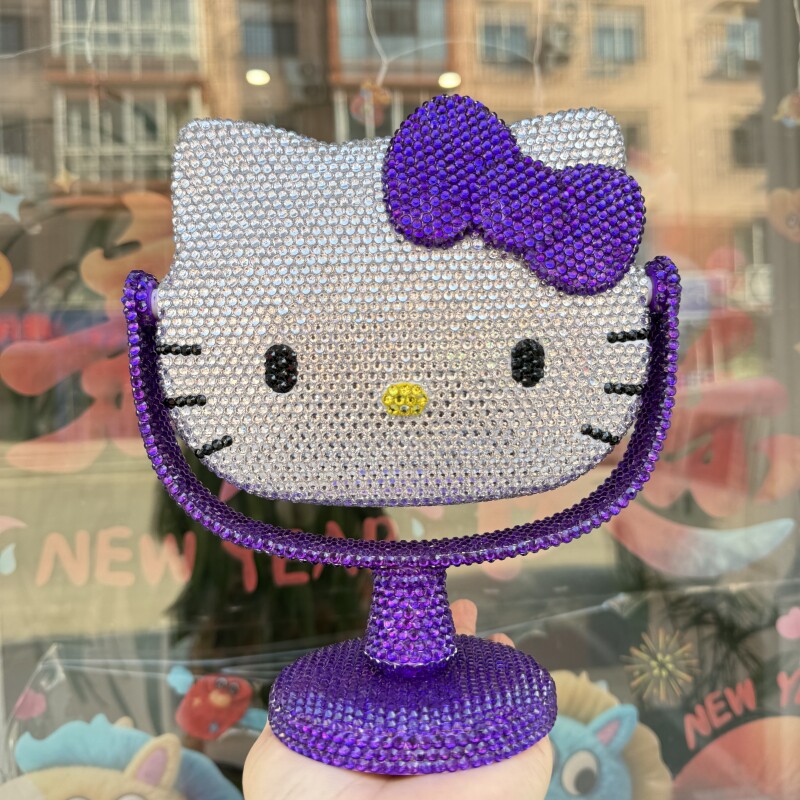 HelloKitty手工diy粘贴贴钻镜子