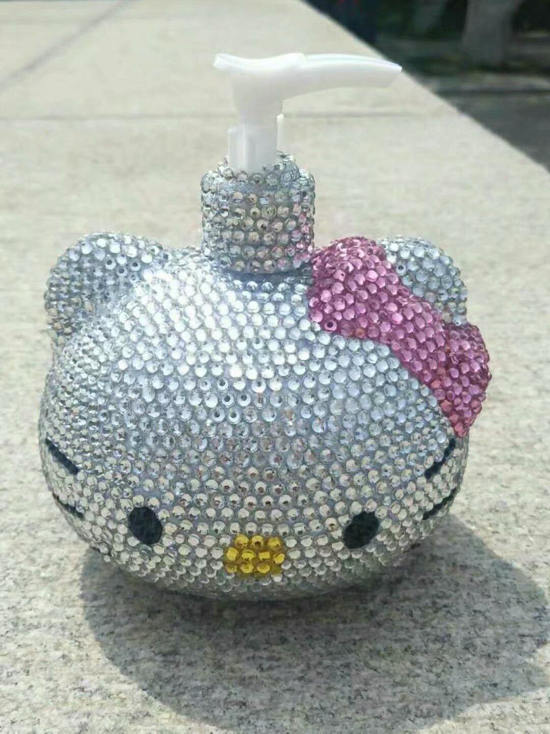 手工DIY小花猫家居压瓶