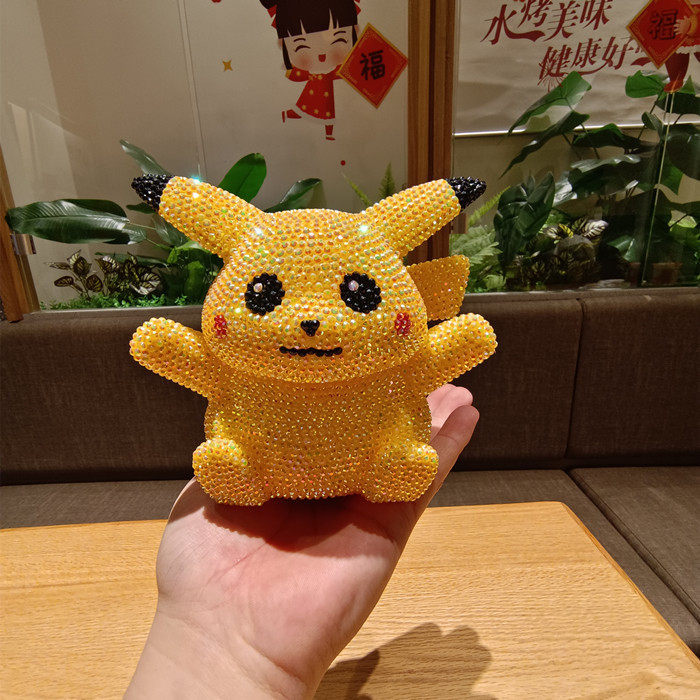 贴钻皮卡丘搪胶存钱罐创意