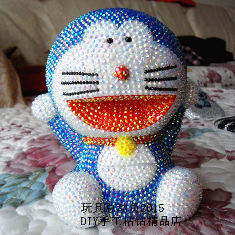 贴钻猫机器猫叮当猫招财猫公仔