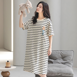 2026年新款中长睡裙夏季女款宽松薄款连衣裙可外穿家居服