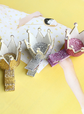 韩版儿童发饰宝宝生日发夹饰品可爱儿童小公主皇冠小夹子王冠头饰