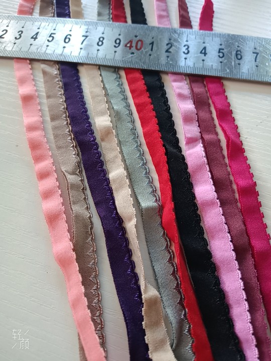 多色弹力包边1cm双层对折内衣