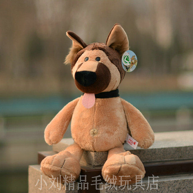 仿真狼狗 wolfhound 德牧 狼犬丹尼毛绒玩具公仔玩偶小狗节日礼物