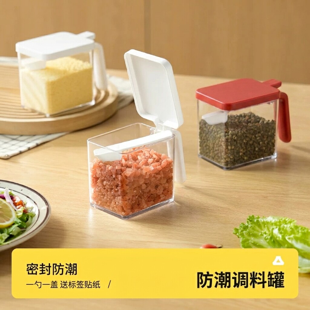 调料盒家用调料罐组合套装密封防潮日式佐料盒厨房盐调味罐收纳盒
