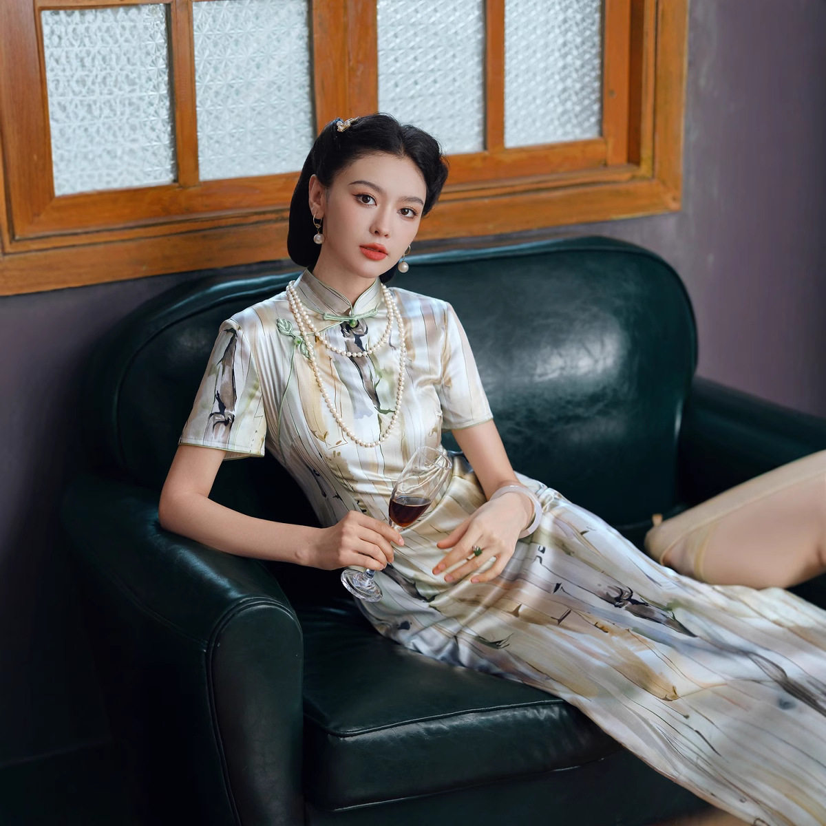 唐之恋真丝旗袍桑蚕丝连衣裙改良旗袍
