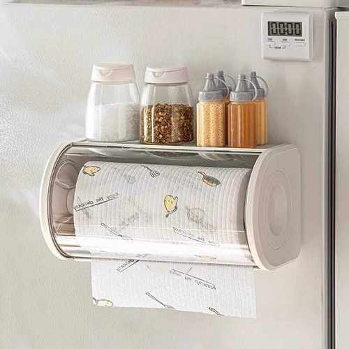 简约厨房用纸纸巾架无痕壁挂