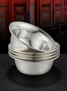 手工光面套餐供佛净水杯银碗