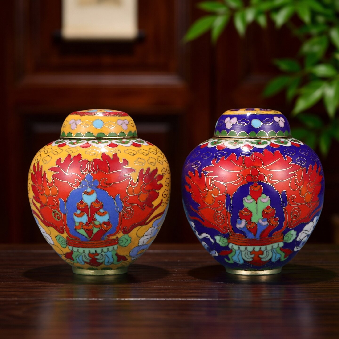 藏式景泰蓝八吉祥宝瓶装藏铜胎掐丝珐琅财神宝瓶底座摩尼宝瓶摆件