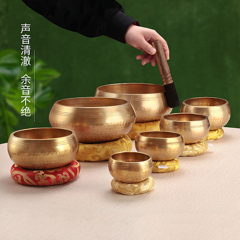 颂钵佛音碗钵尼泊尔手工钵音碗满月钵瑜伽磬冥想梵音采耳西藏铜钵_虎窝淘