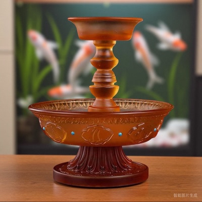 藏式古法琉璃供护法杯密宗法器