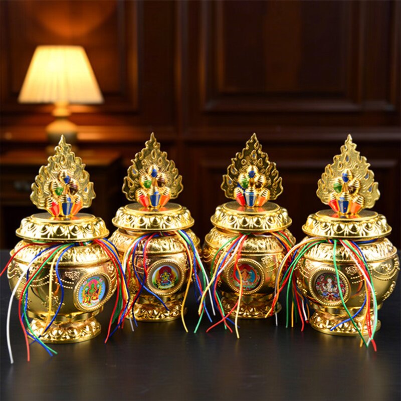 宝瓶装藏财神宝瓶供奉家用地藏宝瓶绿度母供奉龙王宝瓶全合金材质