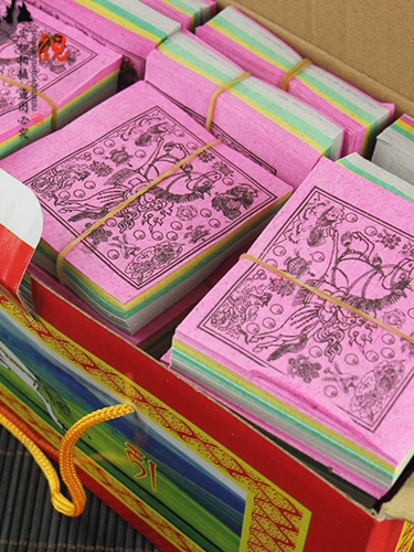 Тибетская ветряная бумага бумага легко до дьявола Тибетская Лонгда Бумага Летающая лошадь бумага Плоская баннер Ронгда Нуго бумажная партия подарочная коробка