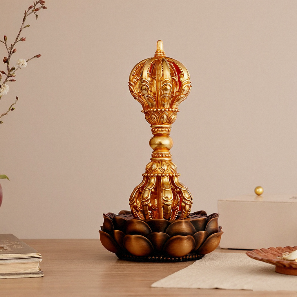 藏式纯全铜五股金刚杵底座九股金刚杵通用底座尼泊尔工艺家用摆件