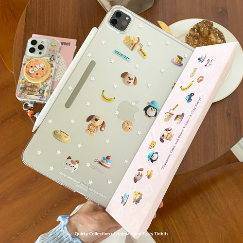 独与行原创星星企鹅适用2025ipad A16平板壳新款ipadair7亚克力笔袋款磁吸搭扣华为matepad11.5S可竖屏多角度