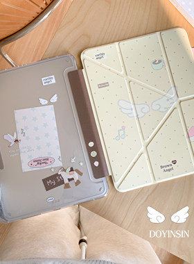 独与行原创天使小马适用2026ipad A16平板壳ipadair67亚克力磁吸搭扣带笔槽华为matepadair12可竖屏多角度
