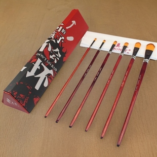 莫奈圆头画笔尼龙毛水粉笔单支画笔水彩丙烯联考艺考油画笔刷套装