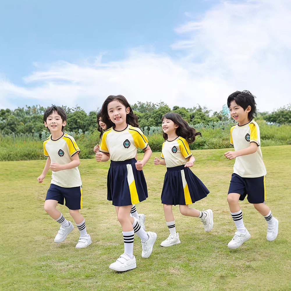 小学生校服套装夏季短袖t恤幼儿园园服六一儿童运动会演出班服