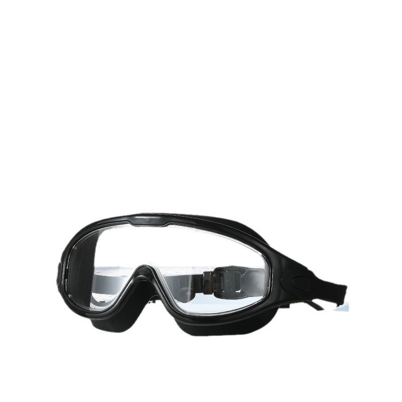 泳镜成人男女高清防水防雾电镀游泳镜平光大框游泳眼镜泳帽套装