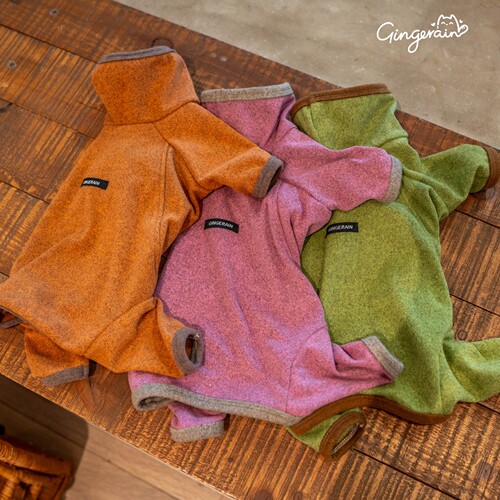 GINGERAIN 外出立裁四腿德文猫无毛猫衣服阳离子护肚高领卫衣
