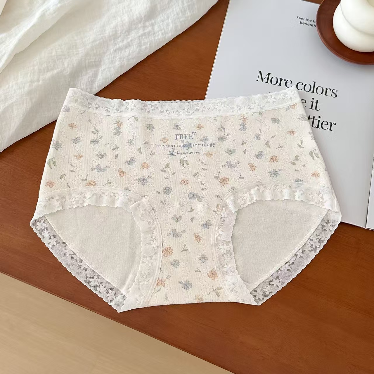 大码中腰高弹透气纯棉内裤