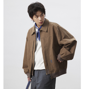 UHUZZ 夹克休闲复古翻领夹克廓形宽松外套非底特律 25AW双拉链工装