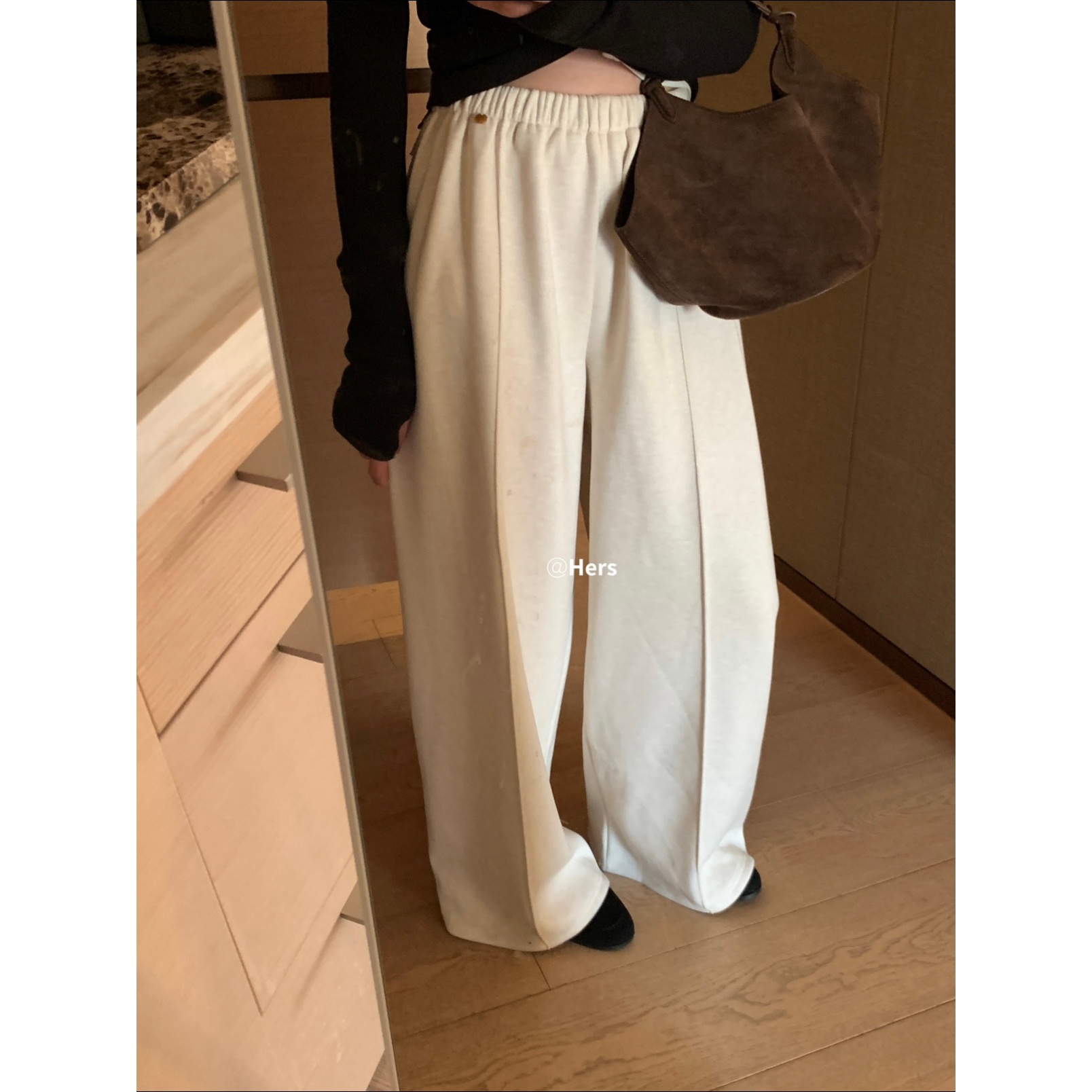Hers-（大客一直在补单）简约日常百搭通勤加绒加厚休闲裤YS1-105