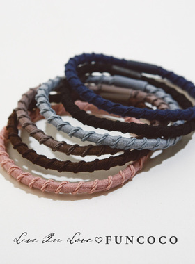 韩国进口高弹力发圈发绳扎马尾头绳粗耐用皮套百搭发饰扎头发皮筋