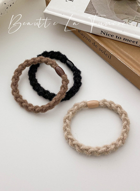 简约头绳实用新款气质皮筋女扎头发绳高弹力耐用橡皮筋发圈头饰