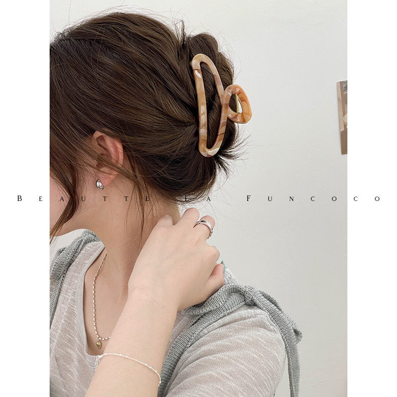 高级感黑色抓夹大号发量多女盘发鲨鱼夹后脑勺发夹子头饰2024新款,饰品/流行首饰/时尚饰品新,发饰,淘宝优惠券,粉丝福利购,淘宝优惠卷