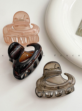 清透夏季镂空发夹女后脑勺短发抓夹小号发抓发卡鲨鱼夹子头饰韩国