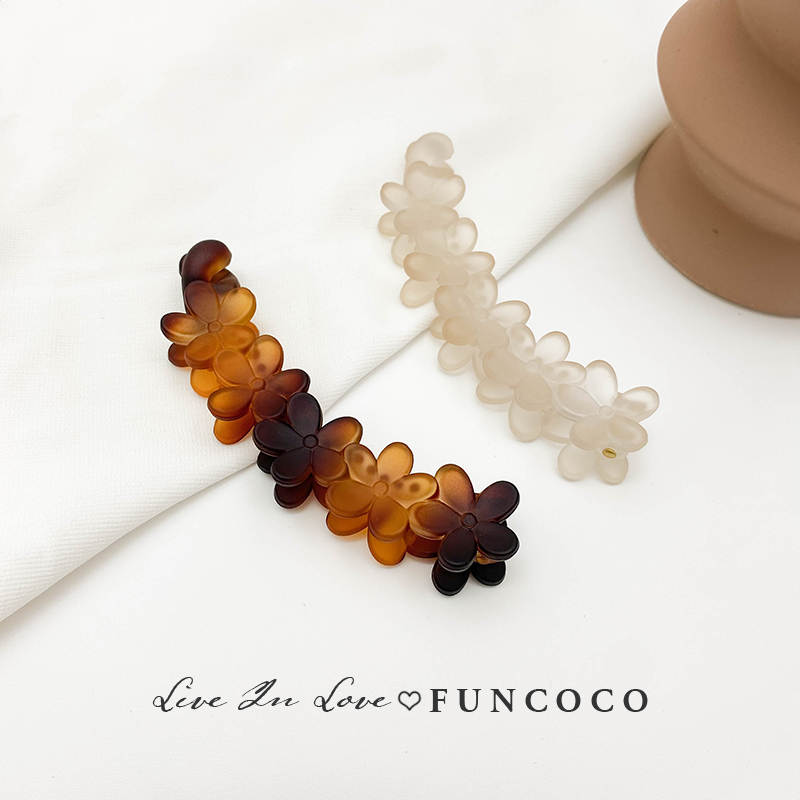 小花韩国进口竖式香蕉夹后脑勺