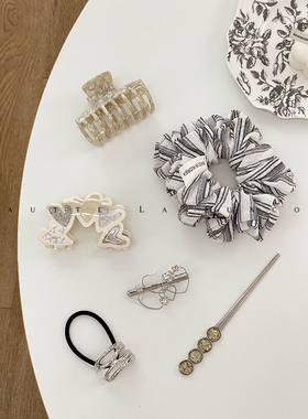 韩国东大门米灰色醋酸鲨鱼夹个性ins风赵露思同款头饰发夹子